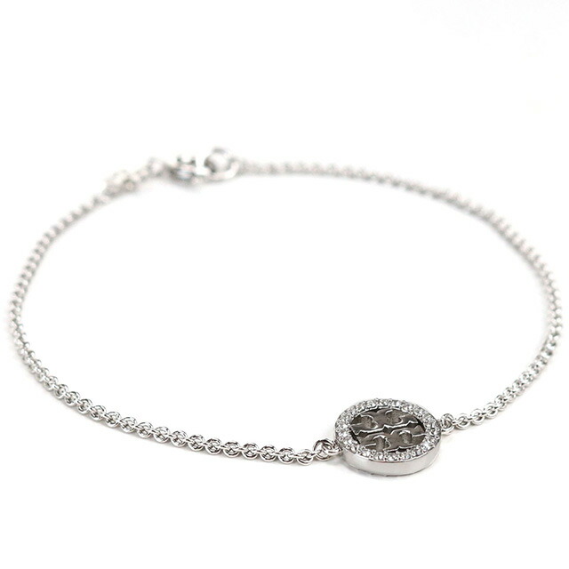 トリーバーチ ブレスレット レディース ブランド TORY BURCH MILLER PAVE 80997 TORY SILVER-CRYSTAL シルバー系 アクセサリー