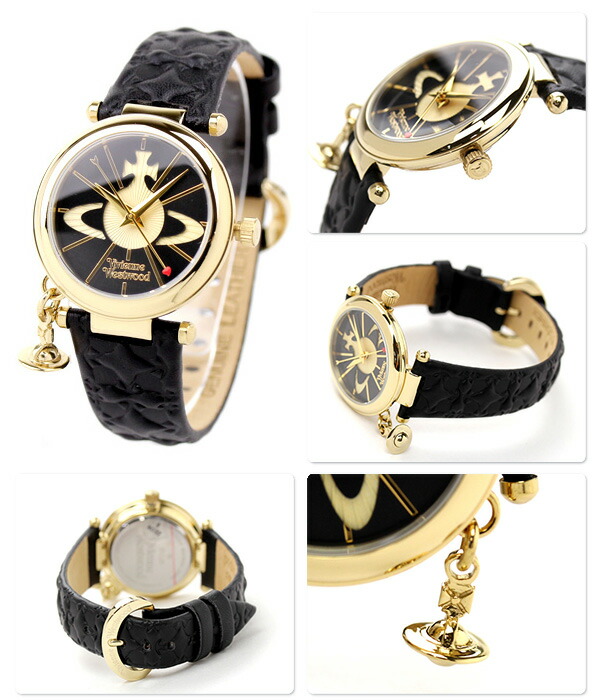 ヴィヴィアン・ウエストウッド 腕時計 レディース オーブ ブラック ゴールド Vivienne Westwood VV006BKGD 時計 ブランド おしゃれ 防水 かわいい プレゼント 女性 実用的