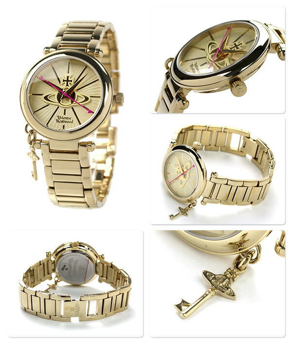 ヴィヴィアン・ウエストウッド 腕時計 レディース 鍵型チャーム ゴールド Vivienne Westwood VV006KGD 時計 ブランド おしゃれ 防水 かわいい プレゼント 女性 実用的