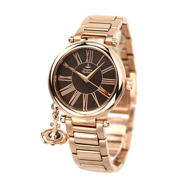ヴィヴィアン ウエストウッド クォーツ 電池式 腕時計 レディース Vivienne Westwood VV006PBRRS アナログ ブラウン ピンクゴールド ブランド おしゃれ 防水 かわいい プレゼント 女性 実用的