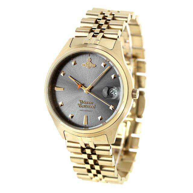 ヴィヴィアン ウエストウッド キャンバーウェル クォーツ 電池式 腕時計 ブランド メンズ Vivienne Westwood VV261GYGD アナログ グレー ゴールド おしゃれ 防水 プレゼント 男性 実用的