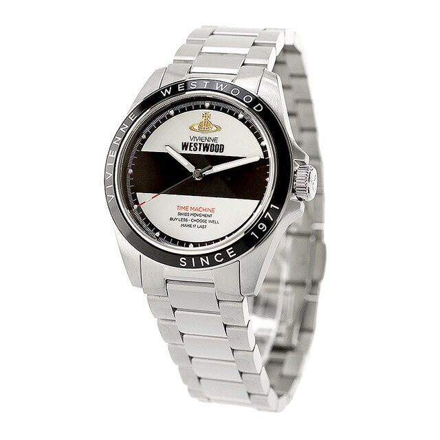 ヴィヴィアン ウエストウッド ブラックウォール クォーツ 電池式 腕時計 ブランド メンズ Vivienne Westwood VV293BKSL アナログ ブラック ホワイト 黒 おしゃれ 防水 プレゼント 男性 実用的