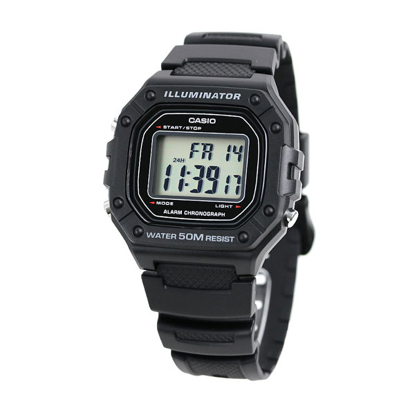 カシオ チープカシオ デジタル ブラック 海外モデル メンズ レディース 腕時計 W-218H-1AVDF CASIO アウトドア チプカシ 時計 ブランド おしゃれ 防水 小さい 軽い かわいい プレゼント 実用的