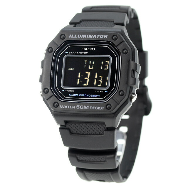 カシオ CASIO アウトドア W-218H-1BV スタンダード 海外モデル ユニセックス メンズ レディース 腕時計 カシオ CASIO アウトドア デジタル ブラック ブランド おしゃれ 防水 プレゼント 実用的