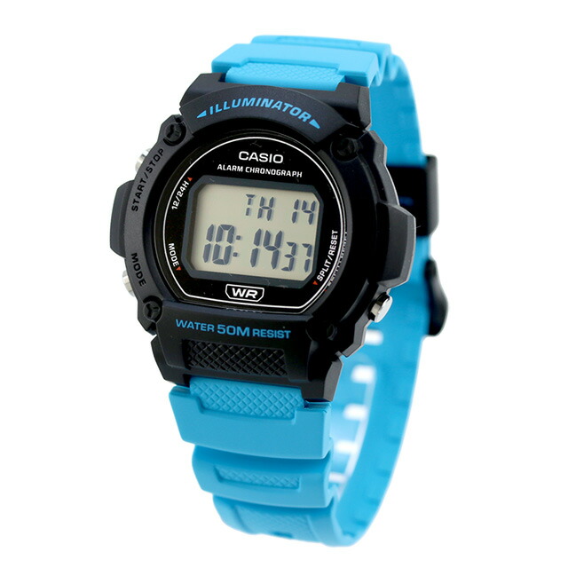 カシオ CASIO アウトドア クォーツ 電池式 W-219H-2A2V スタンダード 海外モデル メンズ 腕時計 カシオ CASIO アウトドア デジタル ブラック ブルー 黒 ブランド おしゃれ 防水 プレゼント 男性 実用的