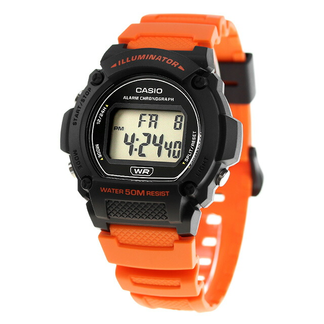 カシオ CASIO アウトドア W-219H-4AV スタンダード チープカシオ チプカシ 海外モデル メンズ 腕時計 カシオ CASIO アウトドア デジタル オレンジ ブランド おしゃれ 防水 小さい 軽い かっこいい プレゼント 男性 実用的
