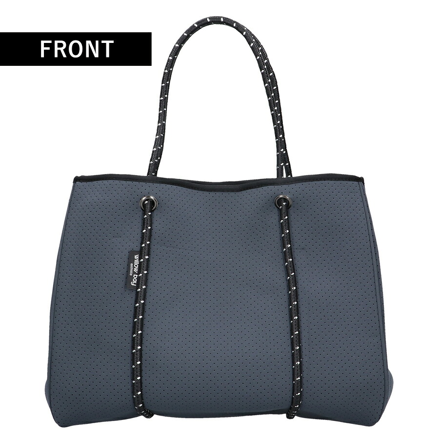 ウィローベイ トートバッグ レディース ブランド WILLOWBAY DAYDREAMER ネオプレントートバッグ（クロージャー付き） マザーズバッグ ポーチ 1002 CHARCOAL バッグ 軽量 手提げ 高級 おしゃれ プレゼント 女性 実用的 かわいい