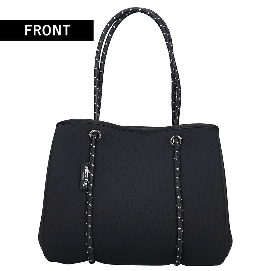 ウィローベイ トートバッグ レディース ブランド WILLOWBAY DAYDREAMER MINI ネオプレントートバッグ（クロージャー付き） マザーズバッグ ポーチ 1080 BLACK バッグ 軽量 手提げ 高級 おしゃれ プレゼント 女性 実用的 かわいい