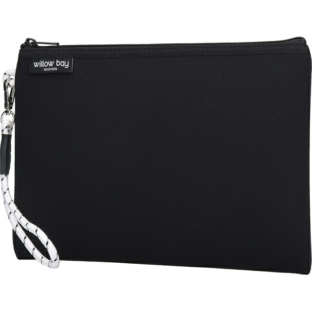ウィローベイ ポーチ レディース ブランド WILLOWBAY ウィローベイラージブティックポーチ クラッチバッグ BLACK