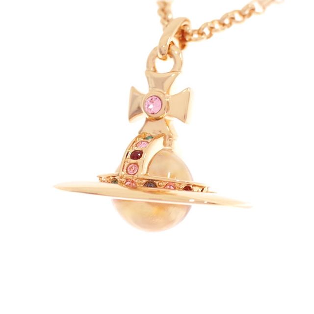 ヴィヴィアンウエストウッド ネックレス ペンダント レディース VIVIENNE WESTWOOD 63020097-G002 752014B-3 タイニー オーブ TINY ORB ピンクゴールド ジュエリー ブランド 高級 おしゃれ プレゼント 女性 実用的 かわいい