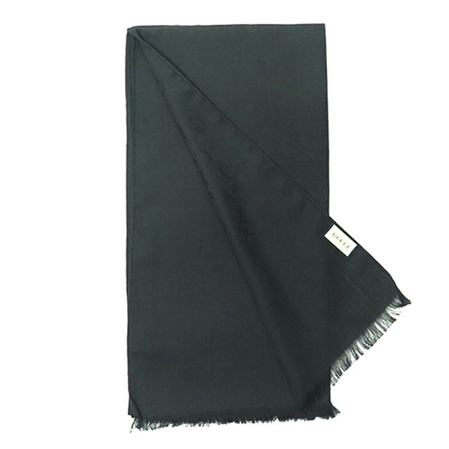 グッチ GUCCI ストール マフラー ロゴ GG メンズ レディース 165904 3G646 1000 ブラック