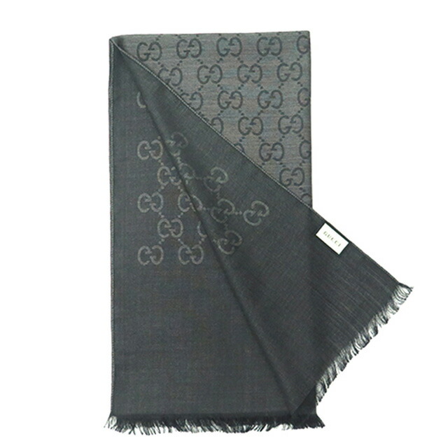 グッチ GUCCI ストール マフラー ロゴ GG メンズ レディース 165904 3G646 1100 チャコールグレー