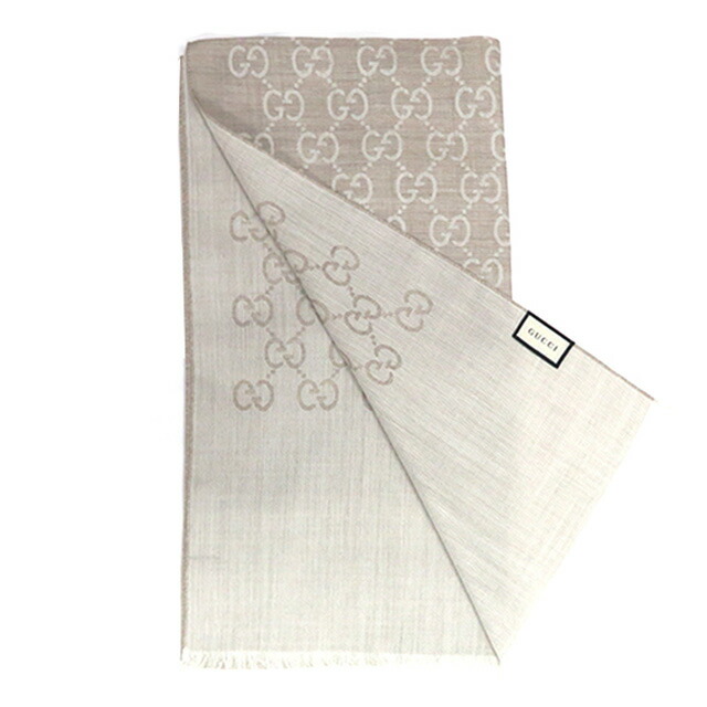 グッチ GUCCI ストール マフラー ロゴ GG メンズ レディース 165904 3G646 9500 ライトベージュ
