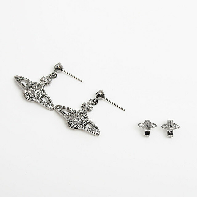ヴィヴィアンウエストウッド ピアス レディース VIVIENNE WESTWOOD オーブ 62020025-S108 (724536B-4) ミニバスレリーフ MINI BAS RELIEF ガンメタル ジュエリー ブランド 高級 おしゃれ プレゼント 女性 実用的 かわいい