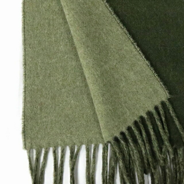 ポロラルフローレン POLO RALPH LAUREN マフラー PC0455-307 リバーシブル 同色刺繍ロゴ Green thermalgreen マフラー