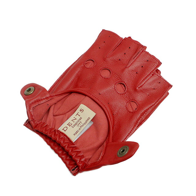 デンツ DENTS SNETTERTON 手袋 フィンガーレス グローブ 5-1009-BERRY-S メンズ レッド 手袋