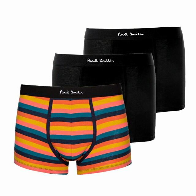 ポールスミス PAUL SMITH ボクサーパンツ M1A-914C-A3PK15-1A-S メンズ ブラック 3枚セット 下着