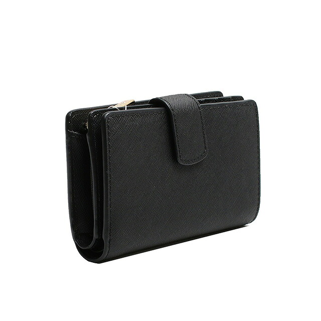 マイケルコース MICHAEL KORS JET SET TRAVEL MD BIFLD ZP CN WLLET LEATHER 二つ折り財布 コンパクト 35F7GTVF2L-BK レディース ブラック ウォレット ブランド 高級 おしゃれ プレゼント 実用的
