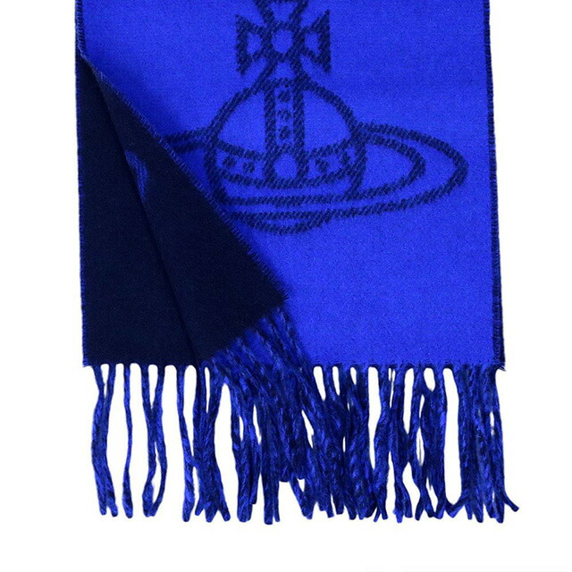 ヴィヴィアンウエストウッド VIVIENNE WESTWOOD マフラー 24-W00ZH-K405 レディース メンズ ビッグオーブロゴ ロイヤルブルー マフラー