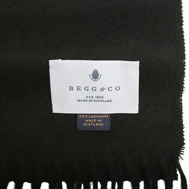 ベグアンドコー BEGG&CO Arran マフラー 60BCARRAN-BLACK メンズ レディース ブラック マフラー