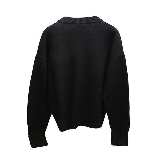 アミ パリス Ami Paris カーディガン BFUKC002-018-S アミパリ メンズ ブラック カーディガン