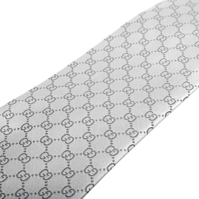 グッチ GUCCI ネクタイ 456520-4B002-1962 メンズ ライトグレー ネクタイ