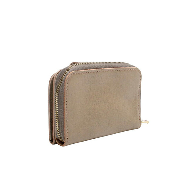 イルビゾンテ IL BISONTE SMALL WALLET ACERO キーケース SSW013-PV0005-GY103B メンズ レディース 本革 レザー グレージュ ブランド