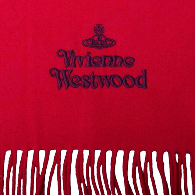 ヴィヴィアンウエストウッド VIVIENNE WESTWOOD マフラー 25-W00Q7-H401 レディース メンズ レッド マフラー ブランド