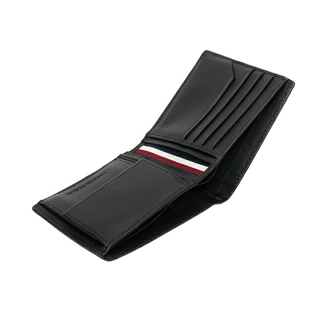 トミーヒルフィガー TOMMY HILFIGER TH CASUAL CC AND COIN 二つ折り財布 AM0AM12766BDS-BLACK メンズ ブランド ウォレット 高級 おしゃれ プレゼント 実用的