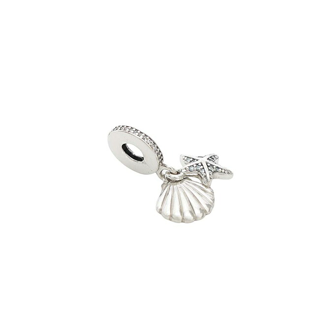 パンドラ PANDORA Moments Starfish & Sea Shell Dangle Charm チャーム 792076czf レディース グリーン ミント系 ブランド