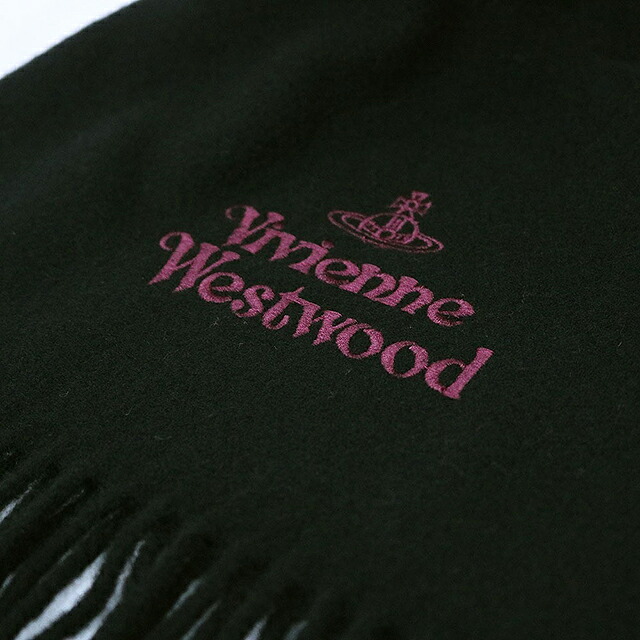 ヴィヴィアンウエストウッド VIVIENNE WESTWOOD マフラー 26-W00Q7-N401-BLACK レディースメンズブラック マフラー ブランド