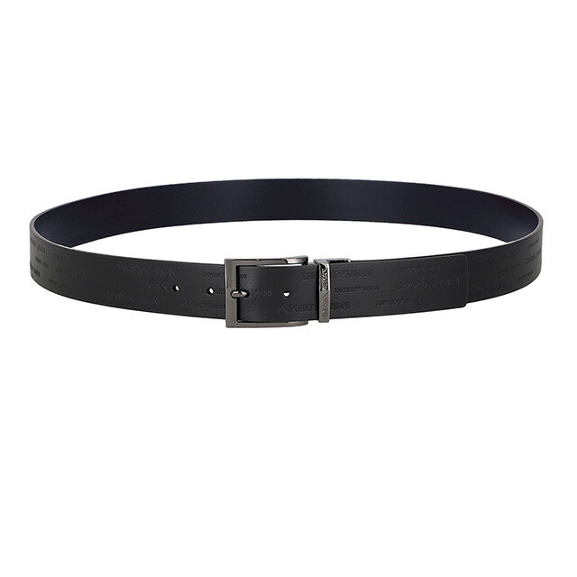 エンポリオ・アルマーニ ベルト メンズ ブランド EMPORIO ARMANI リバーシブル Y4S426-YTU5J 88045 ブラック/ダークネイビー