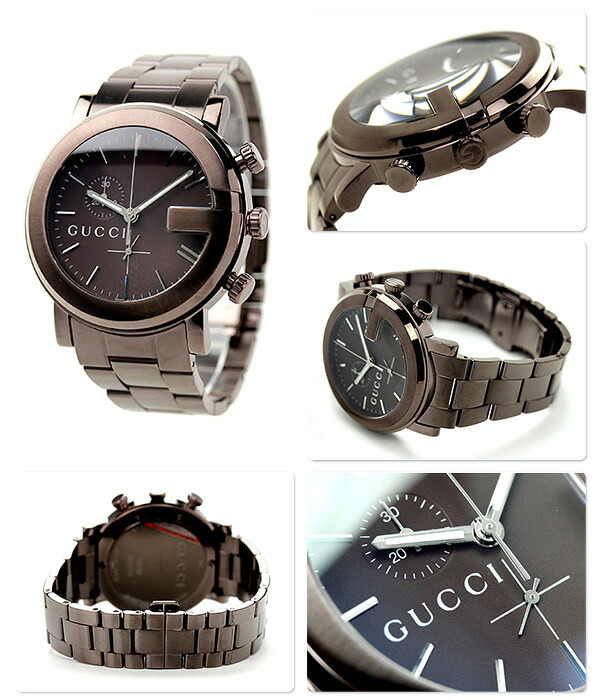 グッチ 時計 メンズ GUCCI 腕時計 クオーツ G-クロノ クロノグラフ YA101341 ブラウン 高級 ブランド おしゃれ 防水 プレゼント 男性 実用的