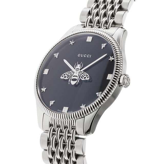グッチ ジータイムレス クォーツ 電池式 腕時計 ブランド メンズ レディース 蜂 GUCCI YA1264154 ブラック 黒 スイス製 高級 おしゃれ 防水 プレゼント 実用的