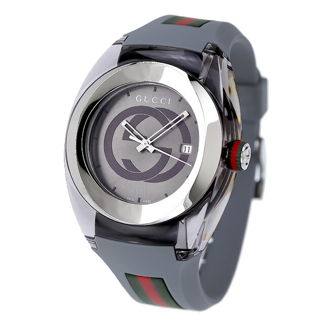 グッチ 時計 スイス製 メンズ 腕時計 YA137109A GUCCI シンク 46mm グレーシルバー グレー 高級 ブランド おしゃれ 防水 プレゼント 男性 実用的