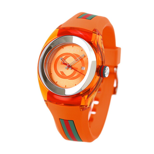 グッチ 時計 レディース GUCCI 腕時計 シンク 36mm オレンジ YA137311 高級 ブランド おしゃれ 防水 軽い 華奢 かわいい プレゼント 女性 実用的
