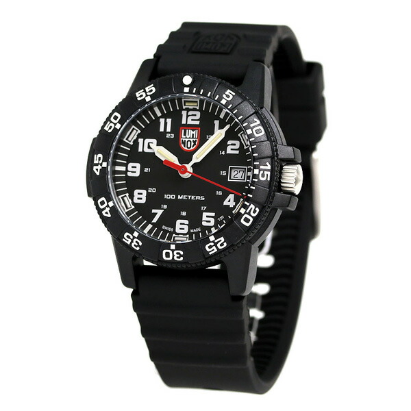 ルミノックス 0300シリーズ 腕時計 LUMINOX レザーバック シータートル 0301 オールブラック 時計 ブランド おしゃれ 防水 文字盤 大きい プレゼント 男性 実用的