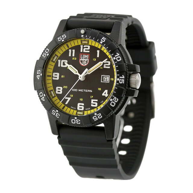 ルミノックス レザーバック シータートル ジャイアント 0320シリーズ クォーツ 電池式 腕時計 ブランド メンズ LUMINOX 0325 アナログ ブラック 黒 スイス製 おしゃれ 防水 文字盤 大きい プレゼント 男性 実用的