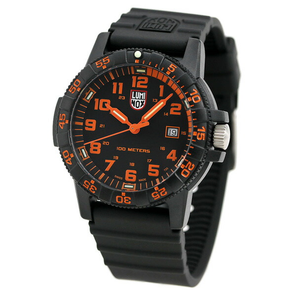 ルミノックス 0320シリーズ レザーバック シータートル ジャイアント 44mm 0329 LUMINOX メンズ 腕時計 ブラック 時計