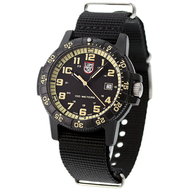ルミノックス 0320シリーズ レザーバック シータートル ジャイアント 44mm 0333 LUMINOX メンズ 腕時計 ブラック 時計 ブランド おしゃれ 防水 文字盤 大きい プレゼント 男性 実用的