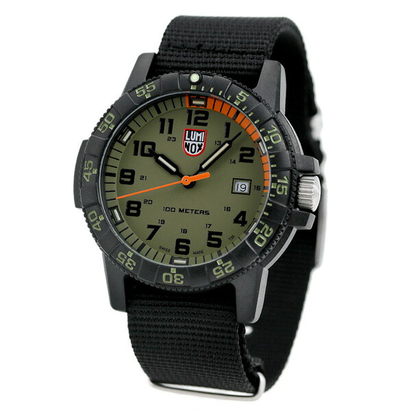 ルミノックス 0320シリーズ レザーバック シータートル ジャイアント 44mm 0337 LUMINOX メンズ 腕時計 カーキ ブラック ブランド おしゃれ 防水 文字盤 大きい プレゼント 男性 実用的