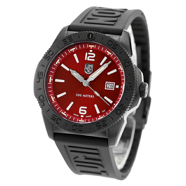 ルミノックス PACIFIC DIVER 3120 SERIES クォーツ 電池式 腕時計 ブランド メンズ LUMINOX 3135.B アナログ レッド ブラック 黒 スイス製 おしゃれ 防水 文字盤 大きい プレゼント 男性 実用的