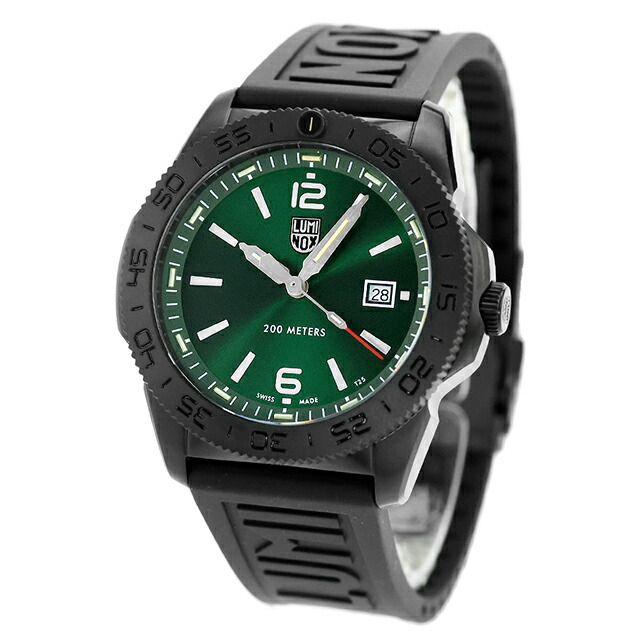ルミノックス PACIFIC DIVER 3120 SERIES クォーツ 電池式 腕時計 ブランド メンズ LUMINOX 3137.B アナログ グリーン ブラック 黒 スイス製 おしゃれ 防水 文字盤 大きい プレゼント 男性 実用的