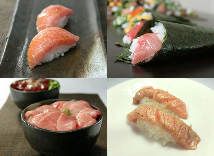 本マグロ 大トロ 800g（200g×4サク） 解凍レシピ付 [本鮪大トロ-4p]