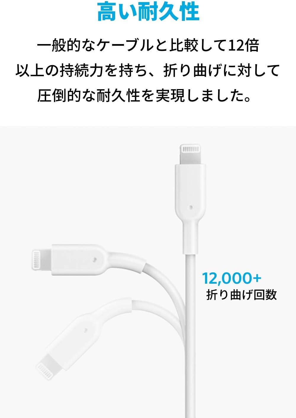Anker iPhone充電ケーブル PowerLine II ライトニングケーブル