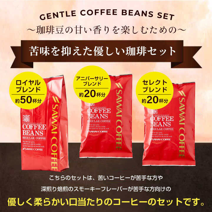 澤井珈琲 コーヒー福袋 ロイヤルブレンド アニバーサリーブレンド セレクトブレンド 900g 3袋 90杯分 中挽き