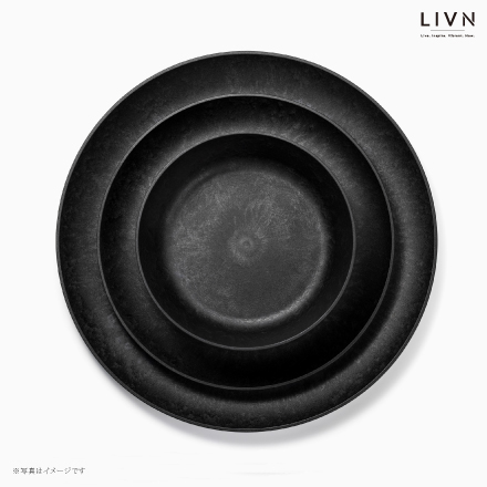 割れない食器 TRANSWOOD 中皿2枚セット(ブラック)　[ LIVN （リブン) ]