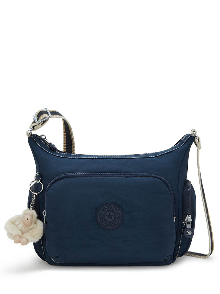 kipling ガブ　エス ブルーブルーストライプ ショルダーバッグ