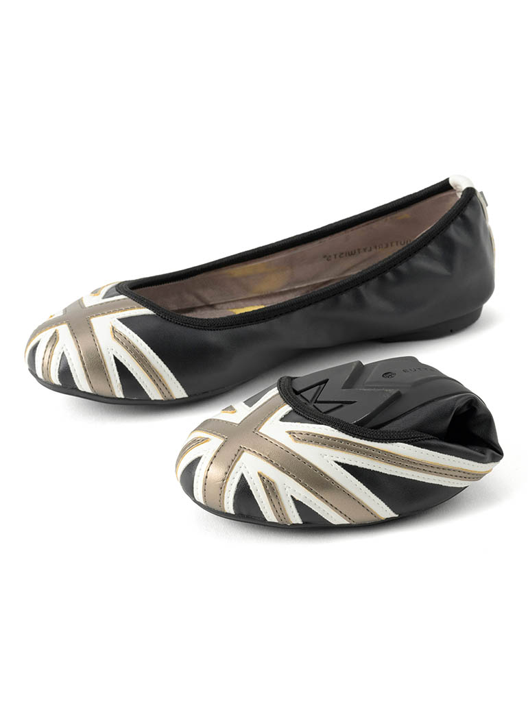 BUTTERFLY TWISTS JACQUI 折りたたみ可能フラットシューズ BLK/GRY