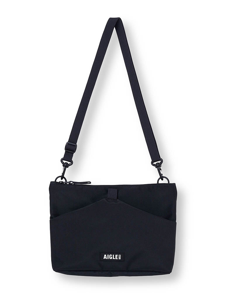 AIGLE ONHBJ55 撥水 サコッシュ ショルダーバッグ ブラック FREE